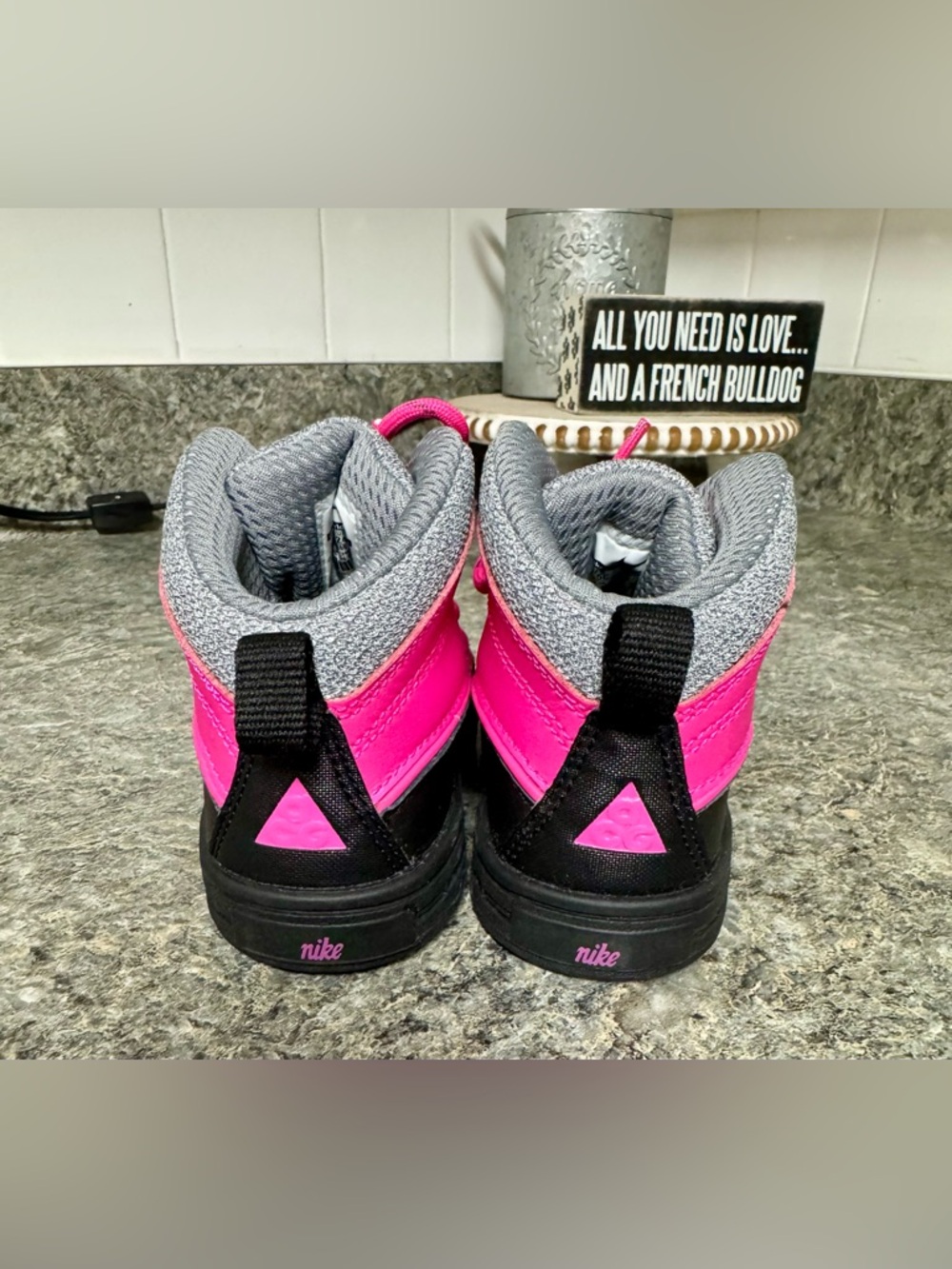 Nike Girls ACG Pink Winter Boots 7.5C - Picture 6 of 7